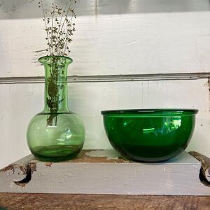 Vintage Anchor Hocking Forest Green 6" Mixing Bowl